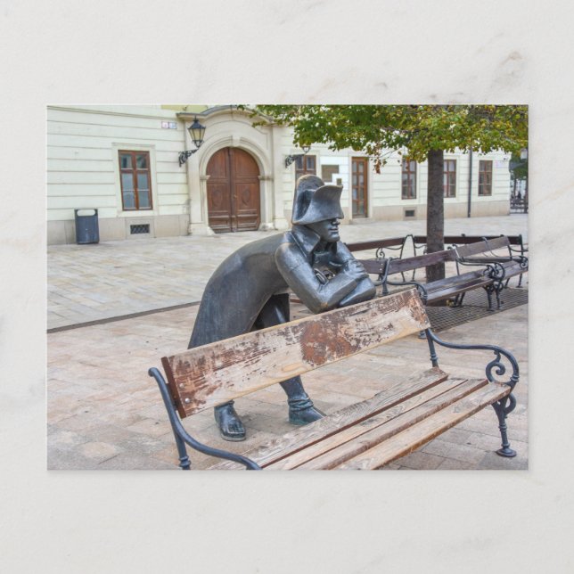 Napoleon Soldier Statue in Bratislava, Slowakei Postkarte (Vorderseite)
