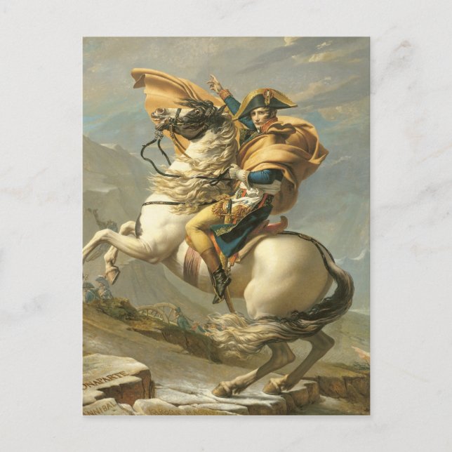 Napoleon über die Alpen am St. Bernard Postkarte (Vorderseite)