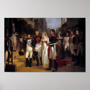 Napoleon und die Königin von Preußen in Tilsit Poster