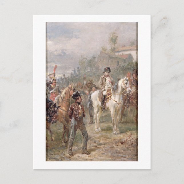 Napoleon und seine Truppen (Öl auf Tafel) (Paar 12 Postkarte (Vorderseite)
