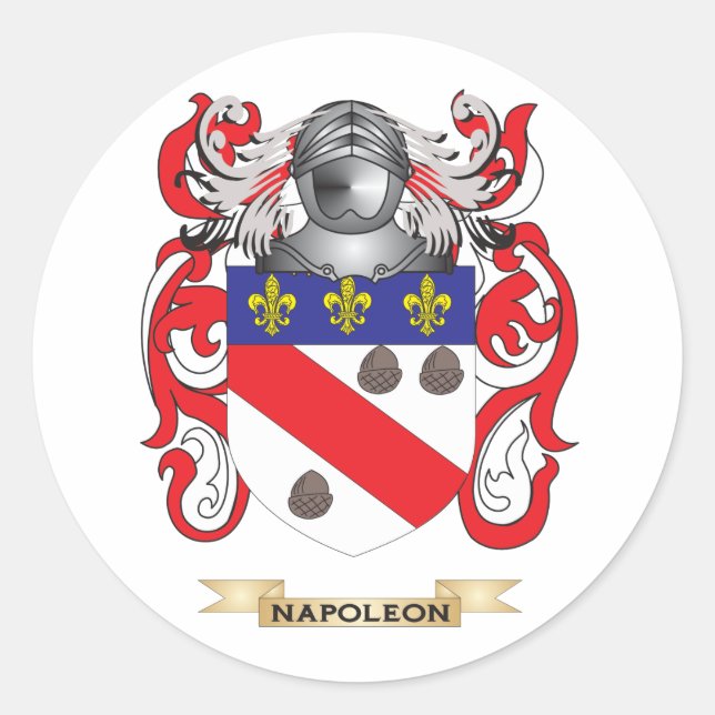 Napoleon-Wappen (Familienwappen) Runder Aufkleber (Vorderseite)