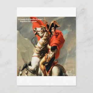 Napoleon & Zitat "Leader" Postkarte