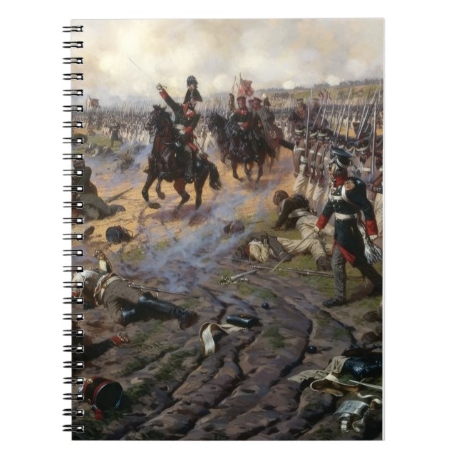 Napoleonic Wars Painting French troops advancing Notizblock (Vorderseite)