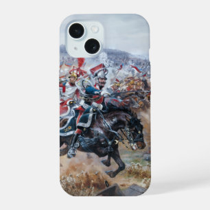 Napoleonische Schlachtenszene Malerei Leipzig iPhone 15 Hülle