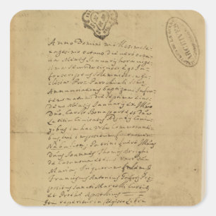 Napoleons Geburtsurkunde, 1769 Quadratischer Aufkleber