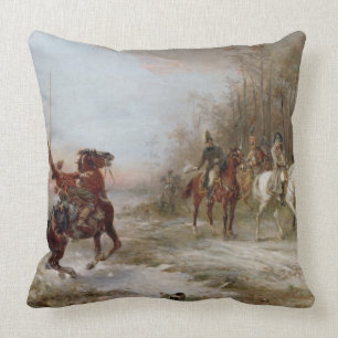 Napoleons Gefahr am Brienne-Le-Chateau, c.1891 (oi Kissen