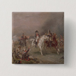 Napoleons Rückzug (Öl auf Leinwand) Button