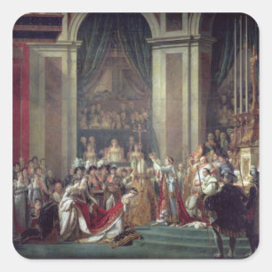 Napoleons Weihe und Josephines Quadratischer Aufkleber