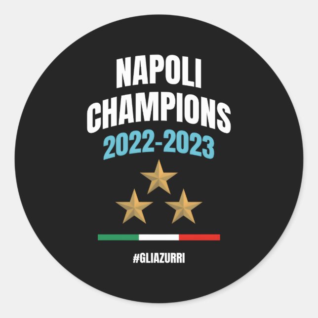 Napoli Champions 2022-2023 Runder Aufkleber (Vorderseite)