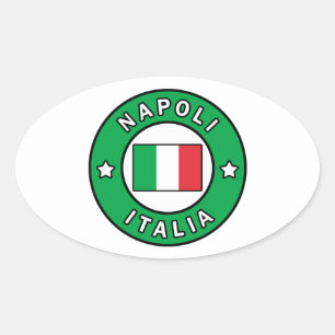Napoli Italia Ovaler Aufkleber