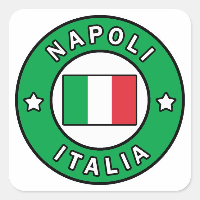 Napoli Italia Quadratischer Aufkleber (Vorderseite)