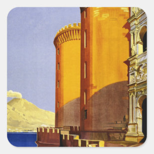 Napoli Quadratischer Aufkleber