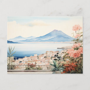 Napoli Ruhe: Digitale Aquarell-Kunstdrucke Postkarte
