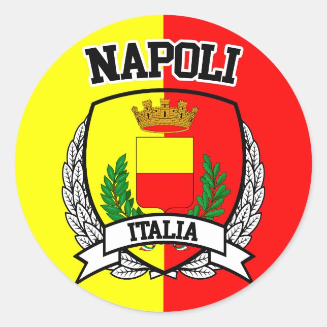 Napoli Runder Aufkleber (Vorderseite)