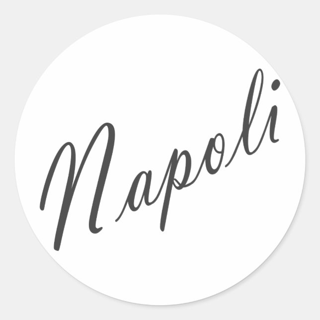 Napoli Runder Aufkleber (Vorderseite)