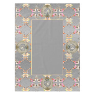 Nappe 16e anniversaire du Mariage Bougies et fleur de St