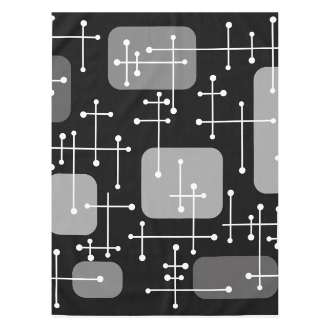 Nappe 1950 Eames Era Art Crosshairs Black White (Devant)