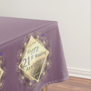 Nappe 21e anniversaire Mariage laiton et olite