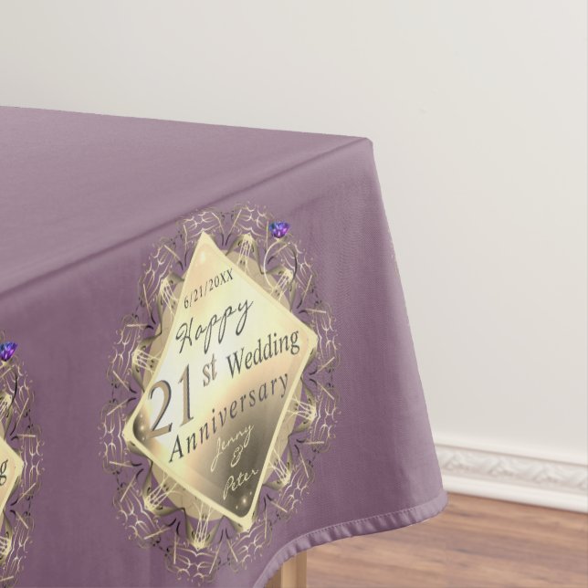 Nappe 21e anniversaire Mariage laiton et olite (In Situ)