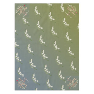 Nappe 2e anniversaire de Mariage de coton Lily de la val