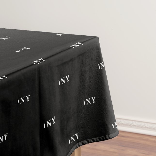Nappe 50e anniversaire Nom de fête Noir Motif moderne (In Situ)