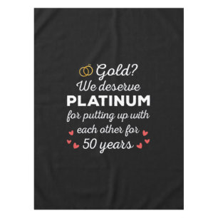 Nappe 50ème anniversaire de Mariage I - Gold Funny Coupl