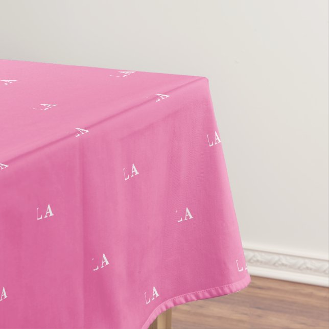 Nappe 80e anniversaire Nom de la fête Motif rose moderne (In Situ)