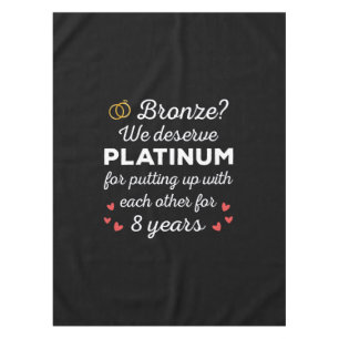 Nappe 8ème anniversaire Mariage I - Bronze Funny Couple