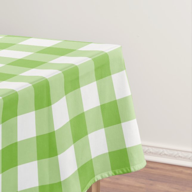 Nappe à carreaux blanche et verte en vichy (In Situ)