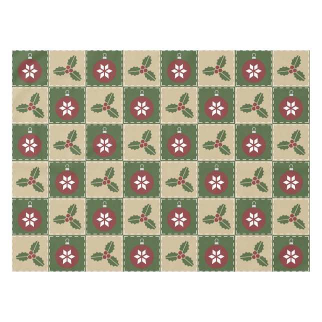 Nappe à courtepointe de Noël (Devant (Horizontal))