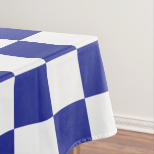 Nappe à damiers bleu et blanc