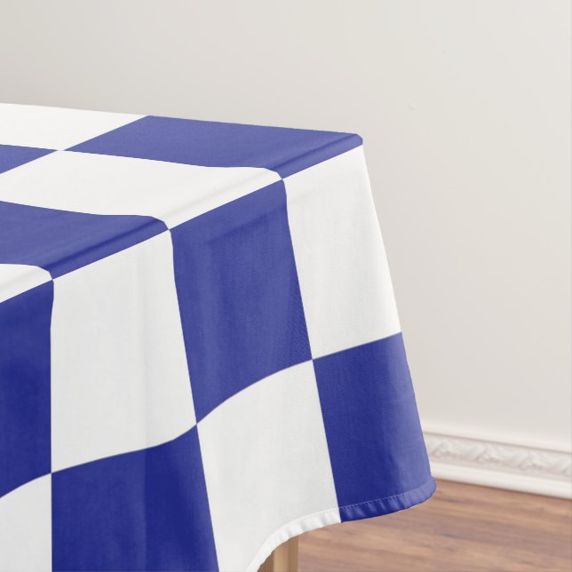 Nappe À damiers Bleu et Blanc (In Situ)