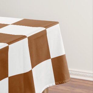 Nappe à damiers Brown et blanc