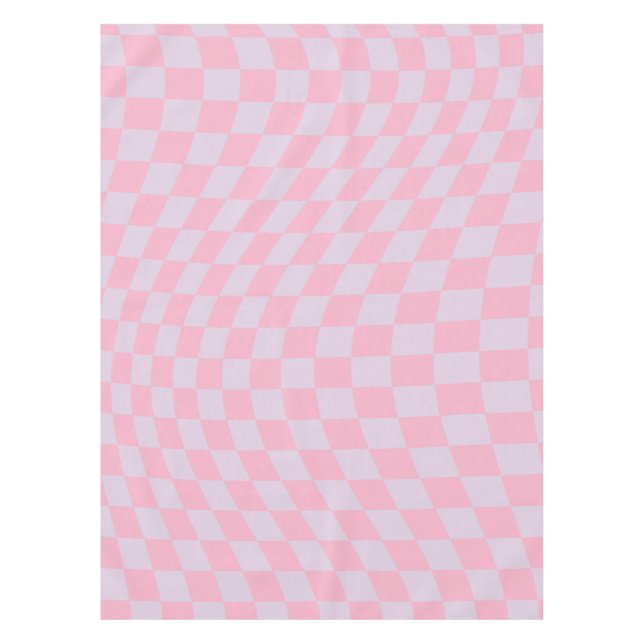 Nappe à damiers Motif Lilac Pink Check Checkerboard (Devant)