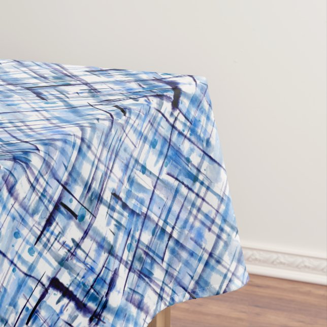 Nappe à damiers, tartan, plaid, classique, bleu, blanc (In Situ)