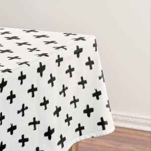 Nappe À l'encre noire chargez le motif croisé