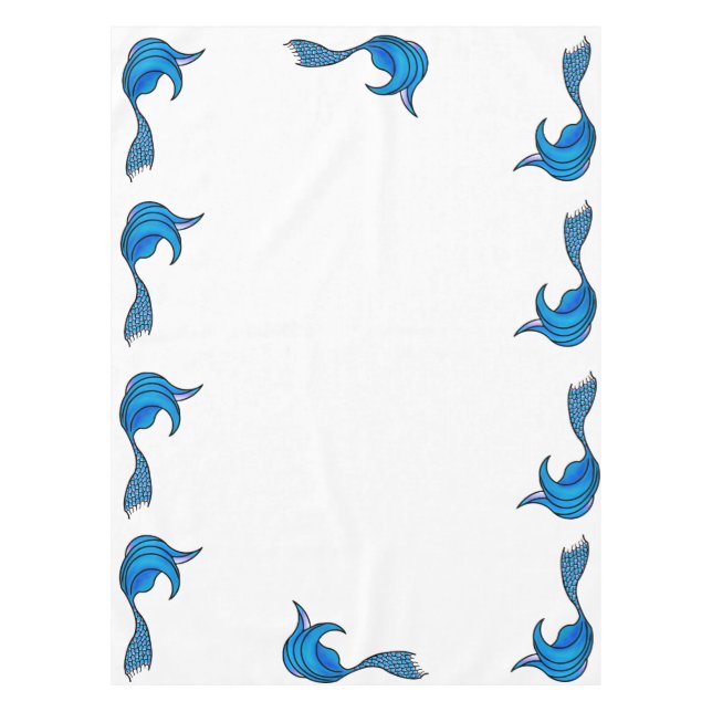 Nappe à queue de sirène bleue (Devant)