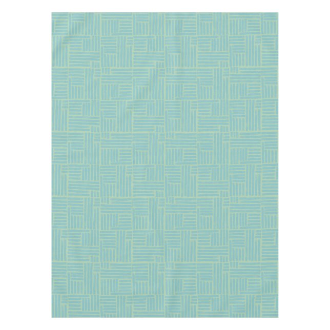 nappe à rayures à encre turquoise (Devant)