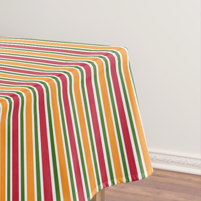 Nappe à rayures orange verte et rouge (In Situ)