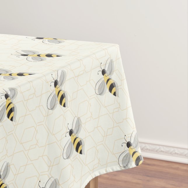 Nappe Abeilles Jaune OEuf (In Situ)