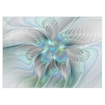 Abstrait Bleu Vert Papillon Imaginaire Fractal Art