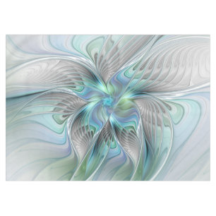 Nappe Abstrait Bleu Vert Papillon Imaginaire Fractal Art