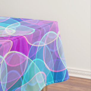 Nappe Abstrait Cercle Motif Pastel rose violet bleu