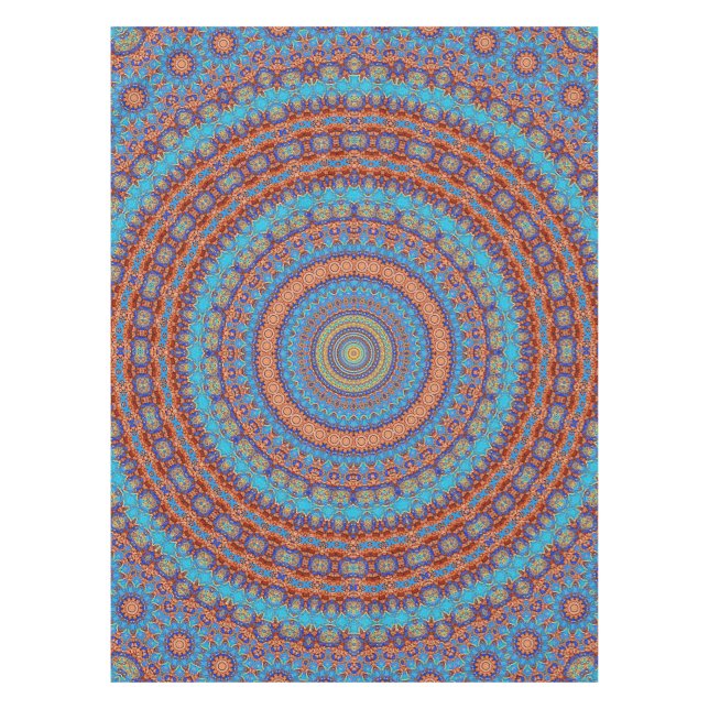 Nappe Abstrait mandala ronde sans couture motif kaleidos (Devant)
