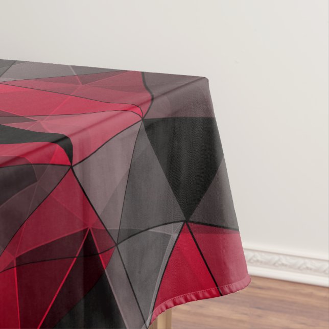 Nappe Abstrait, noir et rouge, triangle, géométrique, no (In Situ)