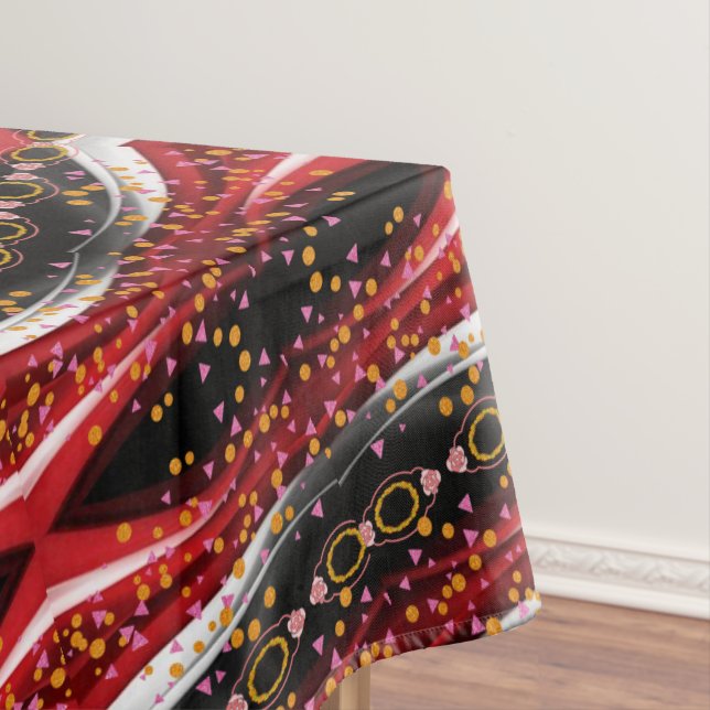 Nappe Abstraite Noir Rouge Blanc (In Situ)