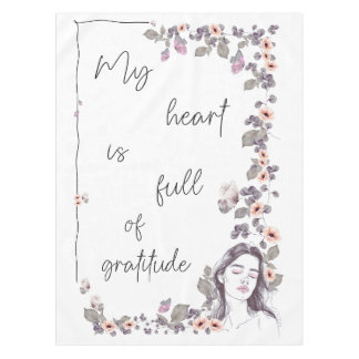 Nappe Affirmation de gratitude. Floraison de l'état d'es
