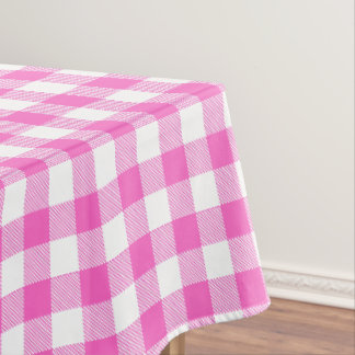Nappe Agritourisme rustique rose et blanc En vichy plaid