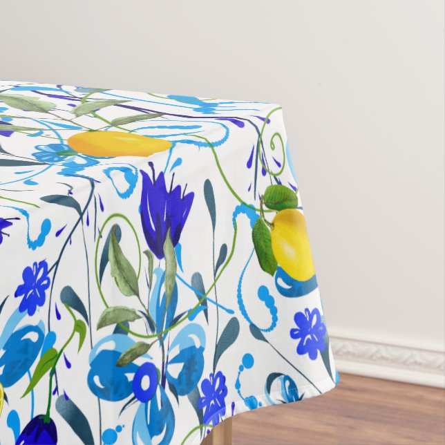 Nappe Agrumes d'été, citrons, fleurs méditerranéennes  (In Situ)