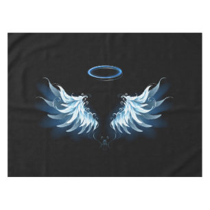 Nappe Ailes d'angle brillant bleu sur arrière - plan noi
